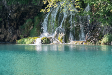 Paysage de la nature dans le parc national des lacs de Plitvice en Croatie
