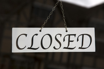 Closeup of Closed Sign