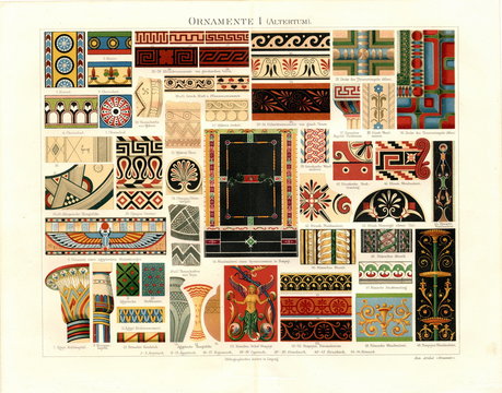 Ornaments of the ancient world  (from Meyers Lexikon, 1896, 13/248/249)
