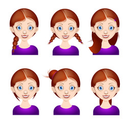 Brown hair girls avatar