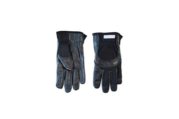 Leather gloves isolated on white background-with clipping path.
