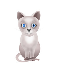 Light gray cat illustration