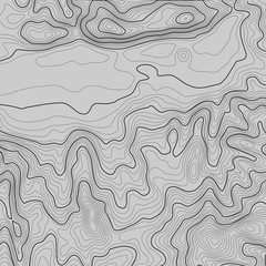 Topographic map background with space for copy . Line topography map contour background , geographic grid abstract vector illustration . Mountain hiking trail over terrain .