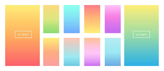 Soft color background. Modern screen vector design for mobile app. Soft color pastel gradients. - 164557841