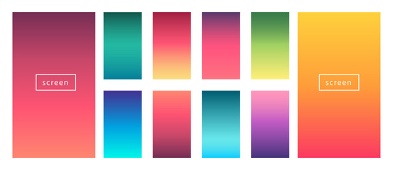 Soft color background. Modern screen vector design for mobile app. Soft color abstract gradients. - 164557860
