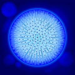 Abstract vector background. Viruses, bacteria.