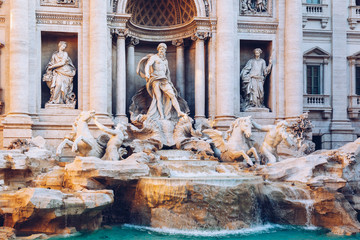 Trevi Fountain (Fontana di Trevi) in Rome. Italy