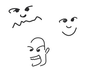 gezeichnete Gesichter