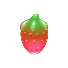 Strawberry jelly candy icon.