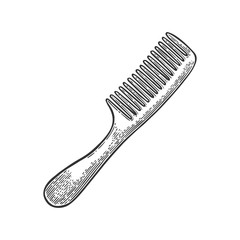 Comb. Vector black illustrations on white backgrounds.