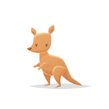 Cartoon kangaroo vector illustration