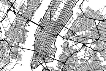 Vector city map of New York 