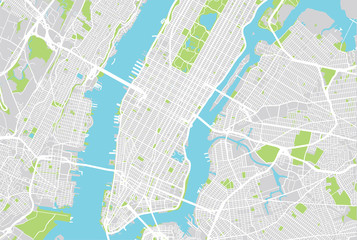 Vector city map of New York 