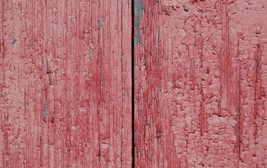 Two boards painted in red