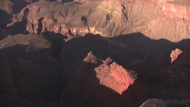 Looking Down Onto the Jagged Rocks of the Grand Canyon