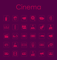 Set of cinema simple icons