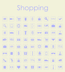 Set of shopping simple icons