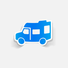 Fototapeta premium realistic design element: motorhome