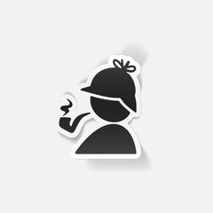 realistic design element. detective