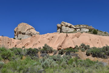 Fototapeta premium Rocks at Spring Valley National Park in Nevada. 