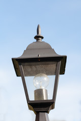 garden lamp decoration isolated on sky backgound