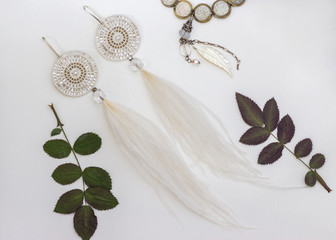 Beautiful bright colored accessories of beads