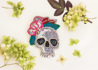 Beautiful bright colored accessories of beads