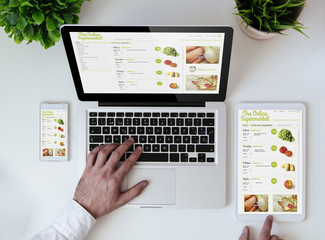 office tabletop cool responsive design online supermarket website