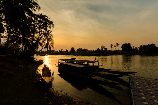 Sunset on Don Khone Laos