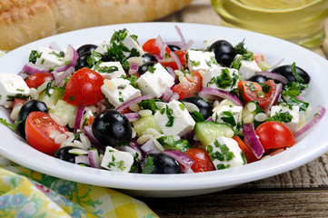 Greek Salad with Orzo