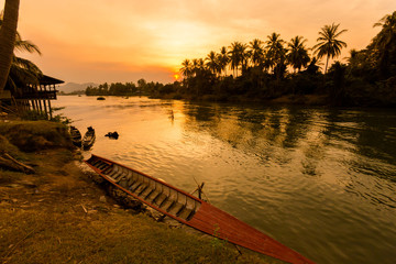 Sunset on Don Khone Laos