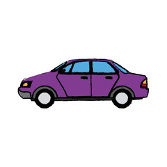 Fototapeta premium city car sedan automobile transport motor side view