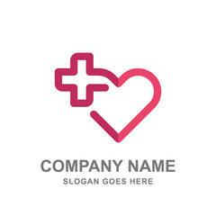 Obraz premium Insurance Medical Healthcare Pharmacy Care Logo Vector Business Template 