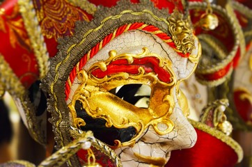 venetian mask close up - italian carnival tradition