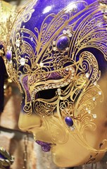 venetian mask close up - italian carnival tradition