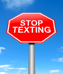 Stop texting concept.
