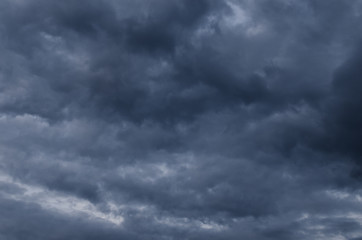 Cumulus clouds before the rain