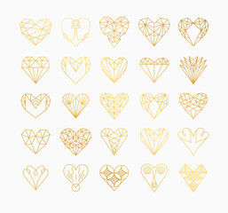 Line icons of heart