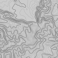 Topographic map background with space for copy . Line topography map contour background , geographic grid abstract vector illustration . Mountain hiking trail over terrain .