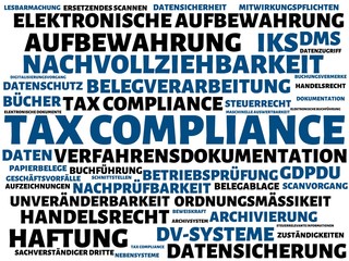 GOBD - Bilder mit Wörtern aus dem Bereich Verfahrensdokumentation, Wort, Bild, Illustration