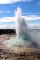 the big bubble of Geyser in iceland
