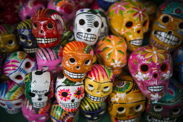 Fototapeta na wymiar decorated skull Mexico