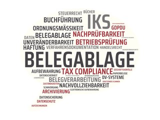 GOBD - Bilder mit Wörtern aus dem Bereich Verfahrensdokumentation, Wort, Bild, Illustration