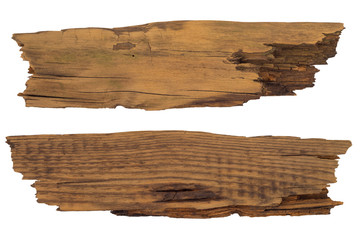Obraz premium Old planks isolated on white.