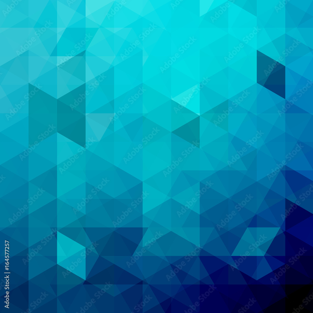 Poster background of blue geometric shapes. abstract triangle geometrical background. mosaic pattern. vecto