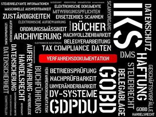 VERFAHRENSDOKUMENTATION - Bilder mit Wörtern aus dem Bereich Verfahrensdokumentation, Wort, Bild, Illustration