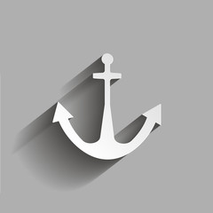 Anchor icon. Vector illustration  with shadow design
