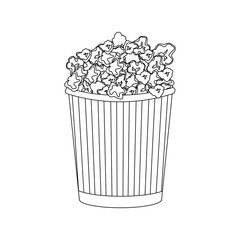 cinema cardboard striped popcorn snack bucket