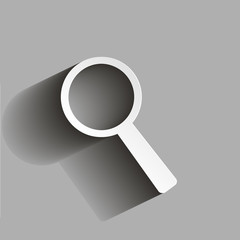 Search and magnify icon. magnifier or loupe sign. Illustration with shadow design