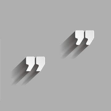 Vector image of quotes.  illustration with shadow design